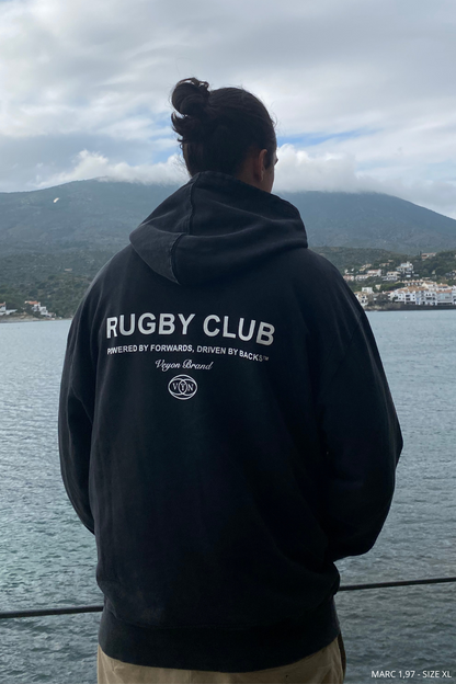 Rugby Club Hoodie - Black