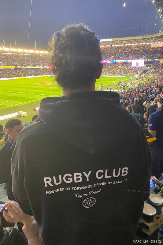 Rugby Club Hoodie - Black